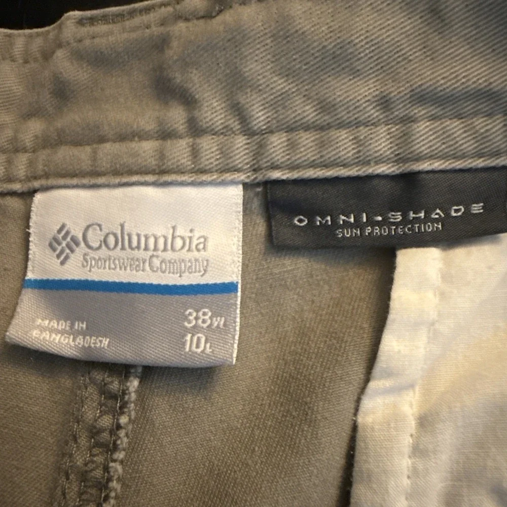 Columbia Mens 38 Cargo Safari Khaki‎ Shorts Gorpcore Hiking Outdoors Fishing